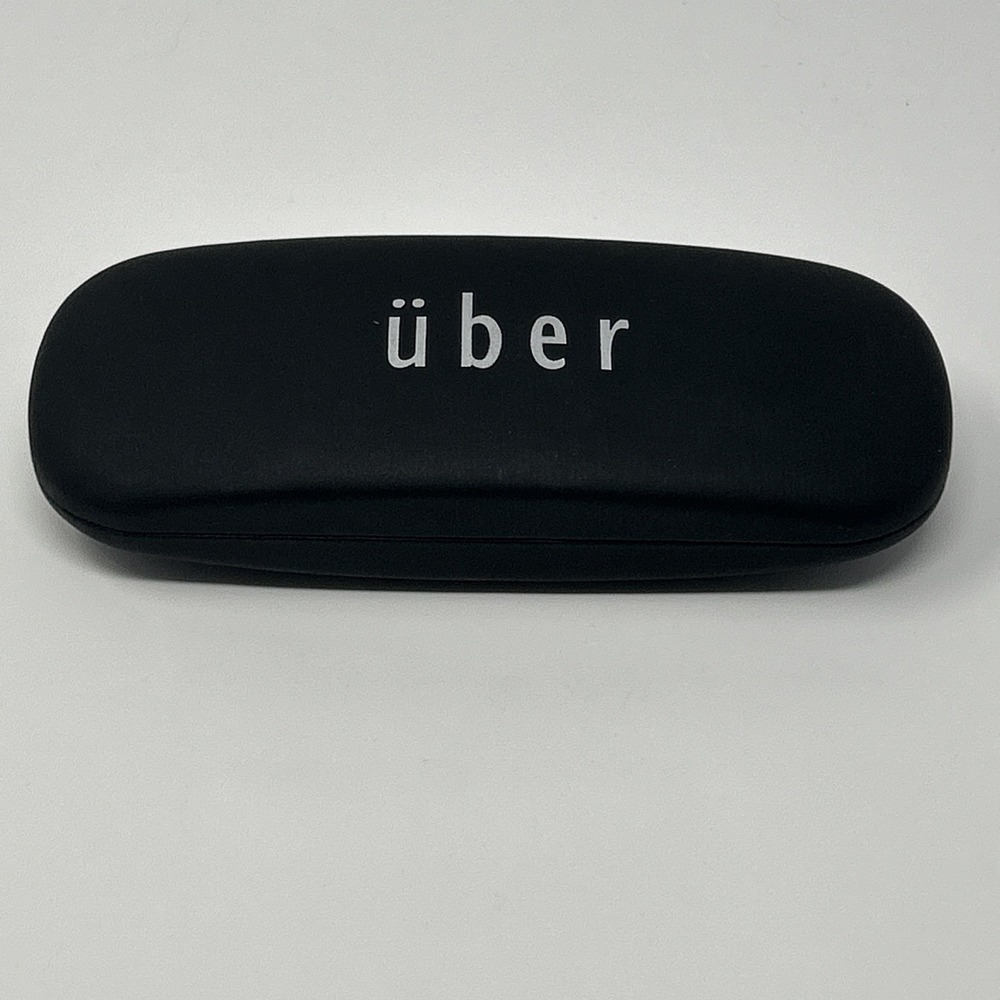 NEW Uber Black Hardshell Clamshell Eyeglass Case-Case Only